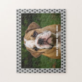 Engelse Bulldog Dog Custom Jigzaag Puzzle Legpuzzel (Verticaal)