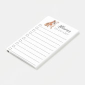 Engelse Bulldog Dog gepersonaliseerd om lijst te d Post-it® Notes (Schuin)