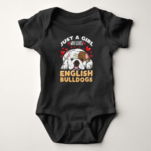 ENGELSE BULLDOG Dog Gezegde grappig cadeau Romper (Voorkant)