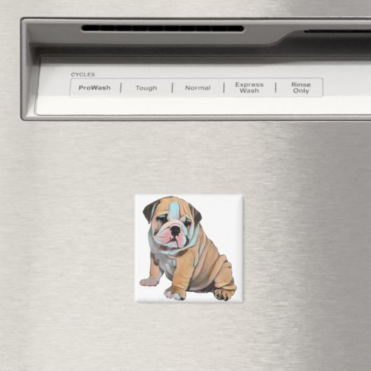 Engelse Bulldog Dog Magneet (Insitu (Vaatwasser))