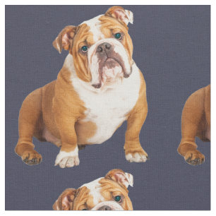 Engelse Bulldog Dog pet art pop Stof