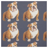 Engelse Bulldog Dog pet art pop Stof (Swatch)