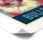 Engelse Bulldog Dog Portrait Pop Art Poster (Hoek)