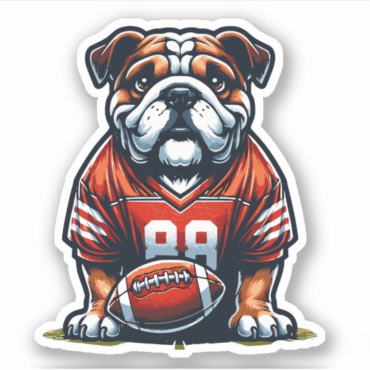 Engelse bulldog dog Sticker (Voorkant)
