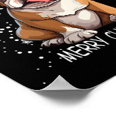Engelse Bulldog Dog Tree Kersttrui Xmas Do Poster (Hoek)