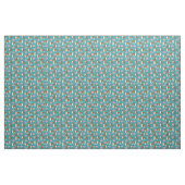 Engelse Bulldog donuts turquoise Stof (Yard (91,4 cm))