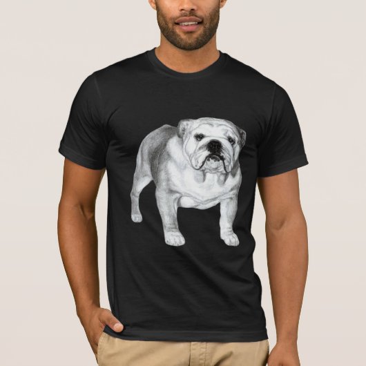 Engelse Bulldog Drawing T-shirt (Voorkant)