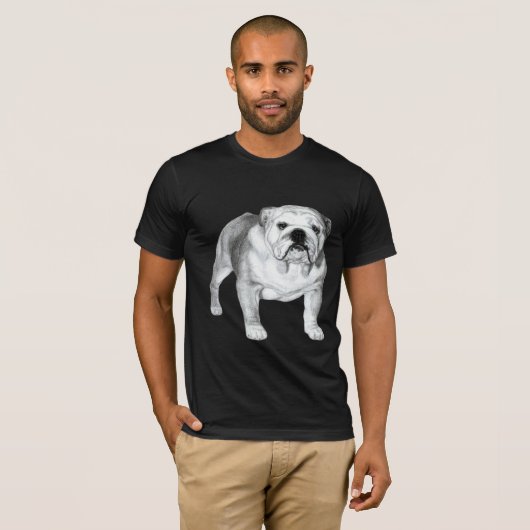 Engelse Bulldog Drawing T-shirt (Voorkant volledig)