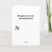 Engelse Bulldog Editable Father's Day Feestdagen Kaart (Achterkant)