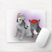 Engelse Bulldog en French Bulldog Muismat (Met muis)