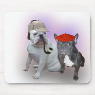 Engelse Bulldog en French Bulldog Muismat