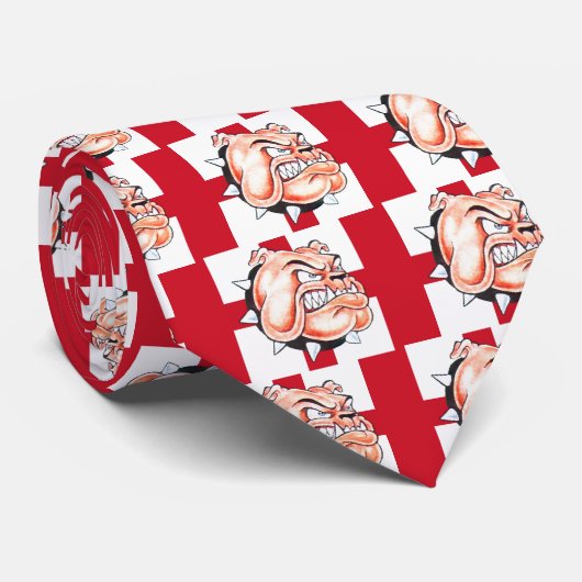 Engelse Bulldog en St Georges Flag ENGLAND Stropdas (Opgerold)