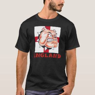 Engelse Bulldog en St Georges Flag ENGLAND T-shirt