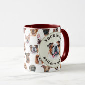 Engelse bulldog en vrienden gepersonaliseerd mug mok (Voorkant rechts)