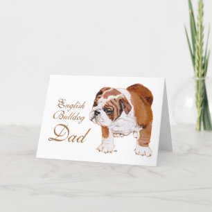 Engelse Bulldog Fathers Day Kaart