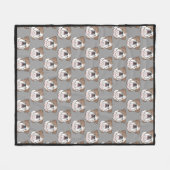 Engelse Bulldog Fleece Throw, any Background Color (Voorkant (Horizontaal))
