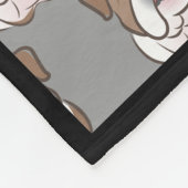 Engelse Bulldog Fleece Throw, any Background Color (Hoek)