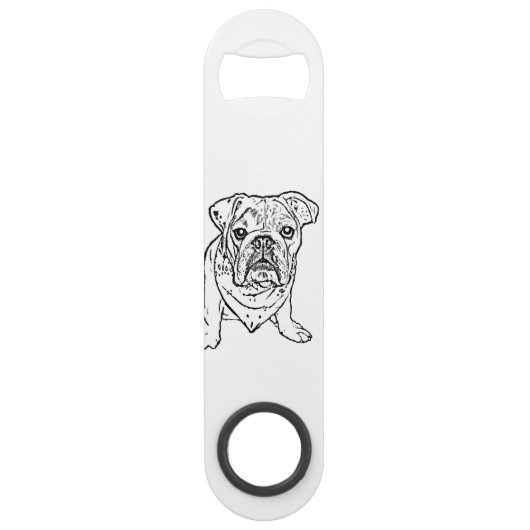 Engelse bulldog flesopener speed flessenopener (Voorkant)