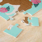 Engelse Bulldog  Floral Legpuzzel (Zijkant)