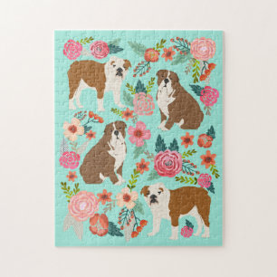 Engelse Bulldog  Floral Legpuzzel