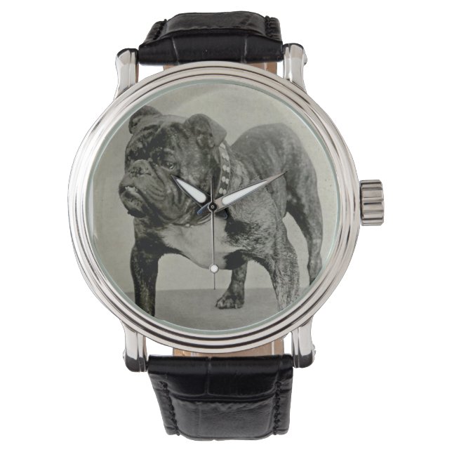  Engelse Bulldog-foto Horloge (Voorkant)