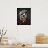 Engelse Bulldog Franse Petten pijp Poster (Keuken)