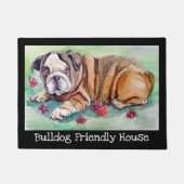 Engelse Bulldog Friendly House Doormat Deurmat (Voorkant)