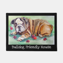 Engelse Bulldog Friendly House Doormat