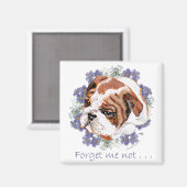 Engelse Bulldog Geheugenmagneet Magneet (Voorkant / Achterkant)