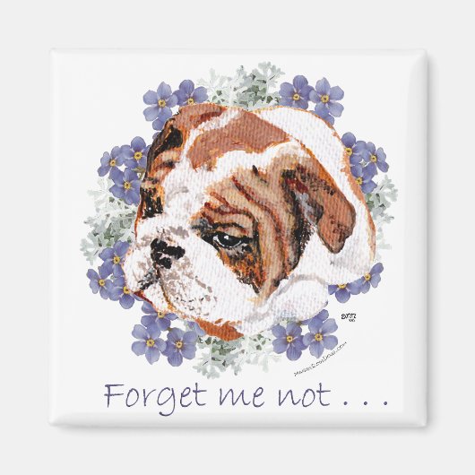 Engelse Bulldog Geheugenmagneet Magneet (Voorkant)