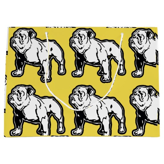 Engelse Bulldog Gift Bag Groot Cadeauzakje (Voorkant)