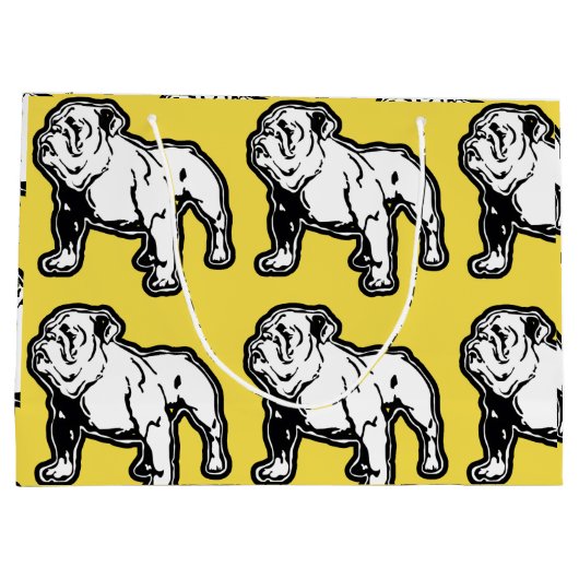 Engelse Bulldog Gift Bag Groot Cadeauzakje (Achterkant)