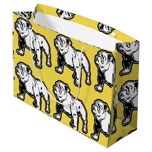 Engelse Bulldog Gift Bag Groot Cadeauzakje (Achterkant Gekanteld)