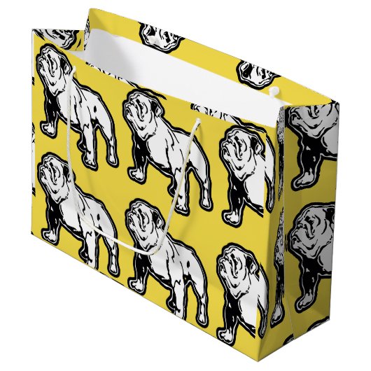 Engelse Bulldog Gift Bag Groot Cadeauzakje (Voorkant Gekanteld)