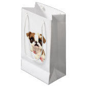 Engelse Bulldog Gift Bag Klein Cadeauzakje (Voorkant Gekanteld)