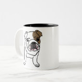 Engelse Bulldog Gift Shirten Nope Lazy English Bul Tweekleurige Koffiemok (Voorkant links)