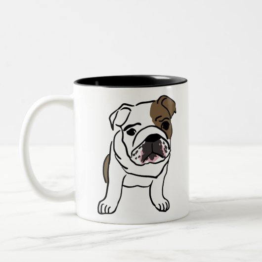 Engelse Bulldog Gift Shirten Nope Lazy English Bul Tweekleurige Koffiemok (Links)