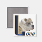 Engelse bulldog Gifts Magneet (Voorkant / Achterkant)