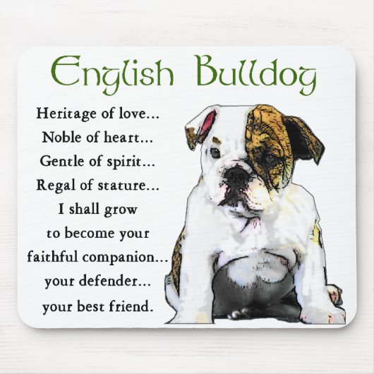 Engelse bulldog Gifts Muismat (Voorkant)