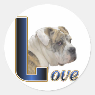 Engelse bulldog Gifts Ronde Sticker