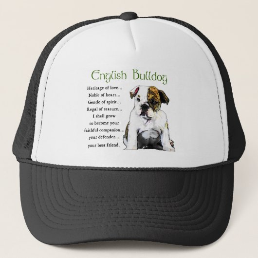 Engelse bulldog Gifts Trucker Pet (Voorkant)