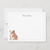 Engelse Bulldog Gray Border Persoonlijk Notitiekaartje (Voorkant)