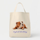 Engelse Bulldog Grocery Canvas tas (Voorkant)