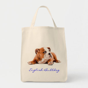 Engelse Bulldog Grocery Canvas tas