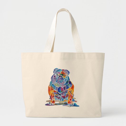 Engelse Bulldog Grote Tote Bag (Voorkant)