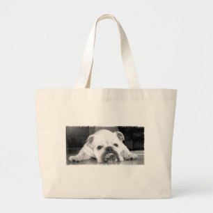 Engelse Bulldog Grote Tote Bag