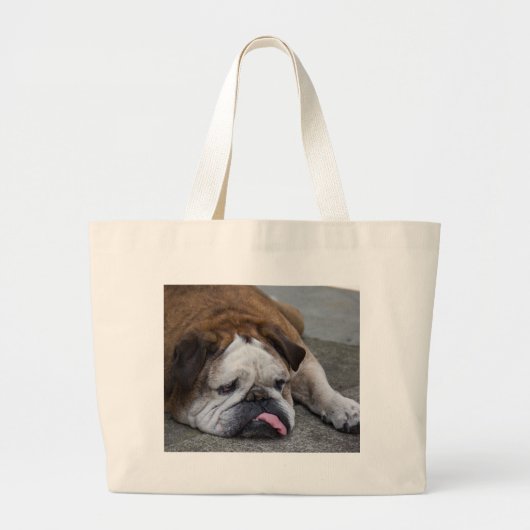 Engelse bulldog grote tote bag (Voorkant)