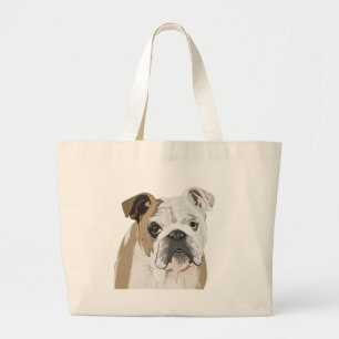 Engelse Bulldog Grote Tote Bag