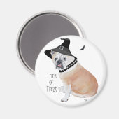 Engelse Bulldog Halloween Magneet (Voorkant / Achterkant)
