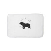 Engelse Bulldog - Halloween Moon Silhouette Ov Badmat (Voorkant)